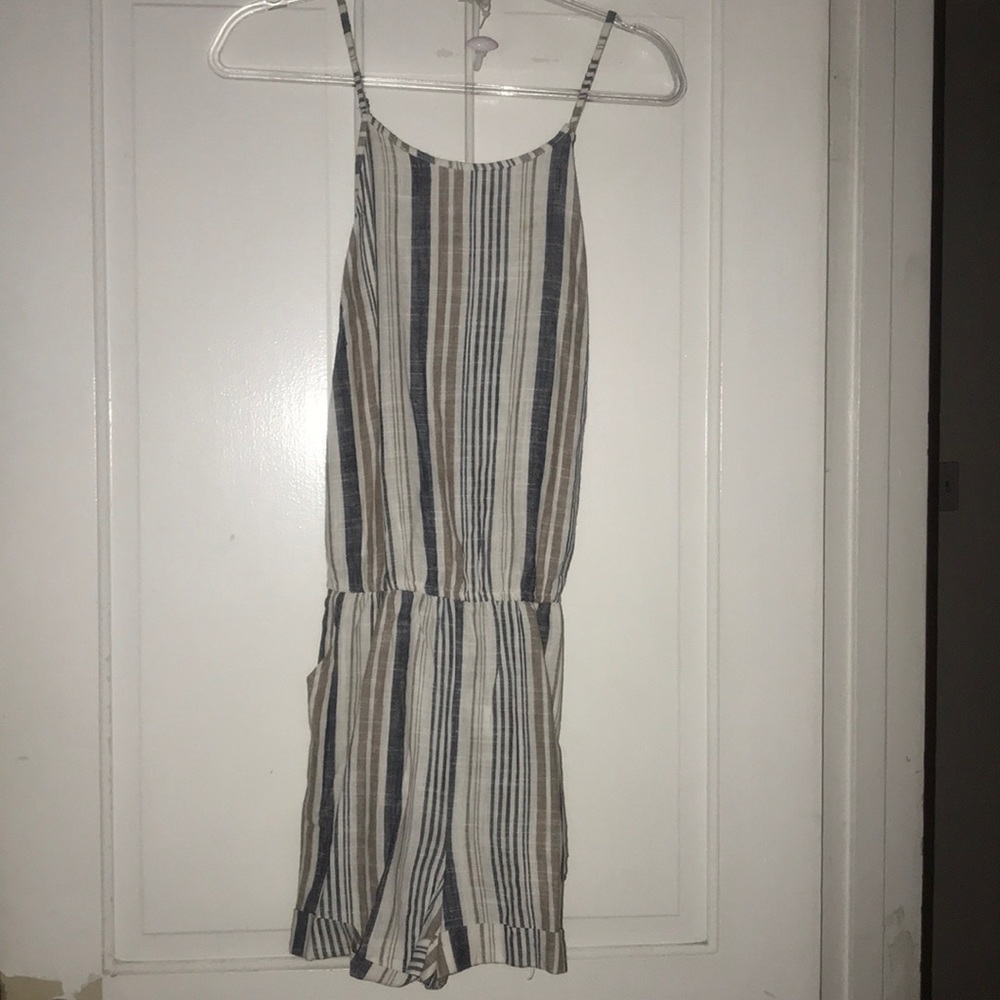 JustFab Stripped Jumpsuit